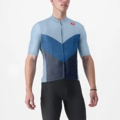 Castelli Endurance Pro Korte Mouw Fietsshirt Blauw Heren