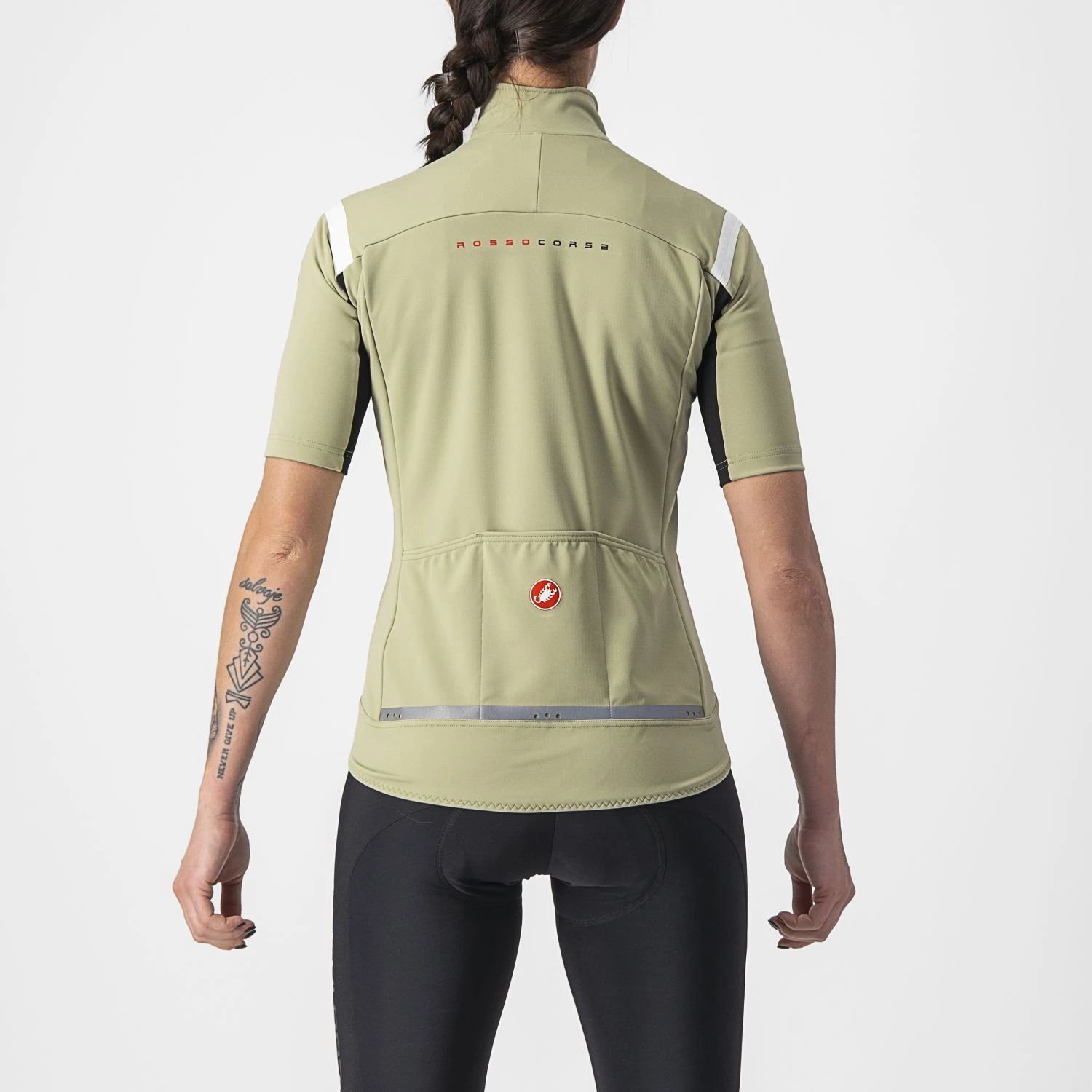 Castelli Gabba RoS 2 Fietsjack Korte Mouw Groen Dames 4 Castelli Gabba RoS 2 Fietsjack Korte Mouw Groen Dames - Afbeelding 2