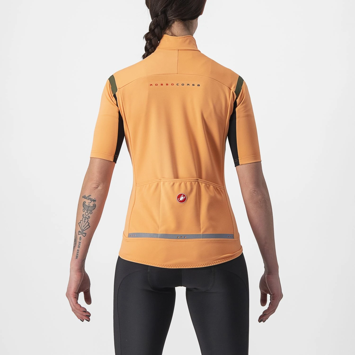 Castelli Gabba RoS 2 Fietsjack Korte Mouw Oranje Dames 4 Castelli Gabba RoS 2 Fietsjack Korte Mouw Oranje Dames - Afbeelding 2