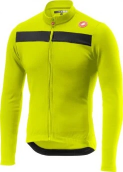 Castelli Puro 3 Lange Mouw Fietsshirt Geel Heren