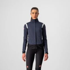 Castelli Alpha RoS 2 Fietsjack Lange Mouw Donkerblauw Dames