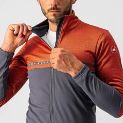 Castelli Finestre Lange Mouwen Fietsjack Vuurrood Heren -Castelli 4521505 030 04