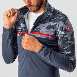 Castelli Finestre Lange Mouw Fietsjack Blauw Heren -Castelli 4521505 070 04