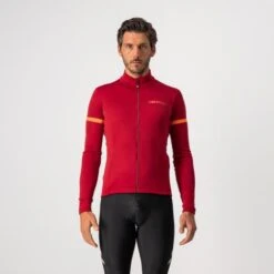 Castelli Fondo 2 Lange Mouw Fietsshirt Rood Heren