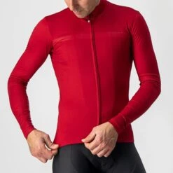 Castelli Pro Thermal Mid Lange Mouw Fietsshirt Rood Heren 10 Castelli Pro Thermal Mid Lange Mouw Fietsshirt Rood Heren -Castelli 4521516 622 04