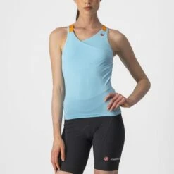 Castelli Solaris Mouwloos Fietsshirt Blauw Dames