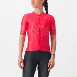 Castelli Aero Pro Fietsshirt Korte Mouw Roze Dames