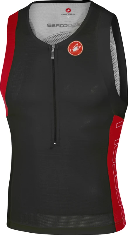Castelli Free Tri Top Heren Zwart/rood 16069-231 3 Castelli Free Tri Top Heren Zwart/rood 16069-231