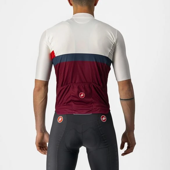 Castelli A Blocco Fietsshirt Korte Mouw Rood/wit Heren 4 Castelli A Blocco Fietsshirt Korte Mouw Rood/wit Heren - Afbeelding 2