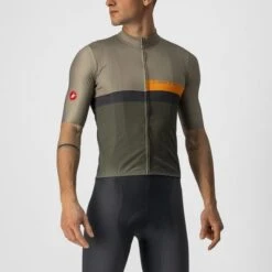 Castelli A Blocco Fietsshirt Korte Mouw Groen Heren