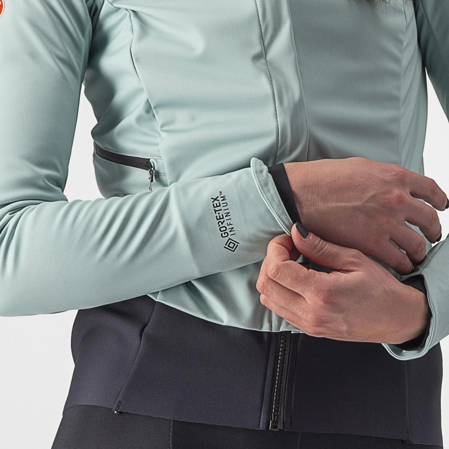 Castelli Alpha RoS 2 Fietsjack Lange Mouw Lichtblauw Dames 5 Castelli Alpha RoS 2 Fietsjack Lange Mouw Lichtblauw Dames - Afbeelding 3