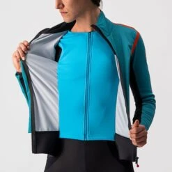 Castelli Alpha RoS 2 Fietsjack Lange Mouw Blauw Dames -Castelli castelli alpha ros 2 fietsjack lange mouw blauw dames 4520553 324 03