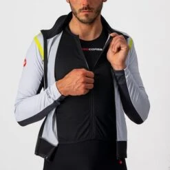 Castelli Alpha RoS 2 Light Fietsjack Silvergrijs Heren -Castelli castelli alpha ros 2 light fietsjack heren grijswit 4520503 870 05