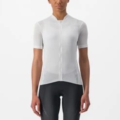 Castelli Anima 4 Fietsshirt Korte Mouw Wit Dames