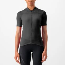 Castelli Anima 4 Fietsshirt Korte Mouw Zwart Dames