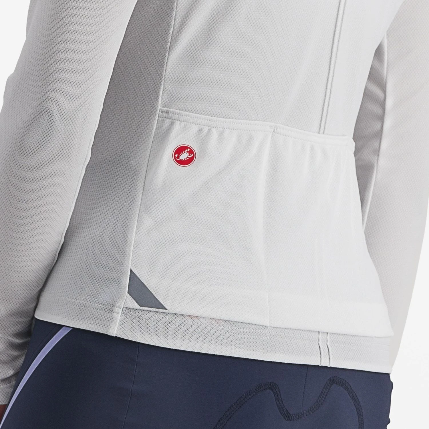 Castelli Anima 4 Fietsshirt Lange Mouw Wit Dames 5 Castelli Anima 4 Fietsshirt Lange Mouw Wit Dames - Afbeelding 3