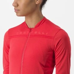 Castelli Anima 4 Fietsshirt Lange Mouw Rood Dames -Castelli castelli anima 4 long sleeve jersey 05 4523044 081