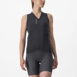 Castelli Anima 4 Mouwloos Fietsshirt Zwart Dames