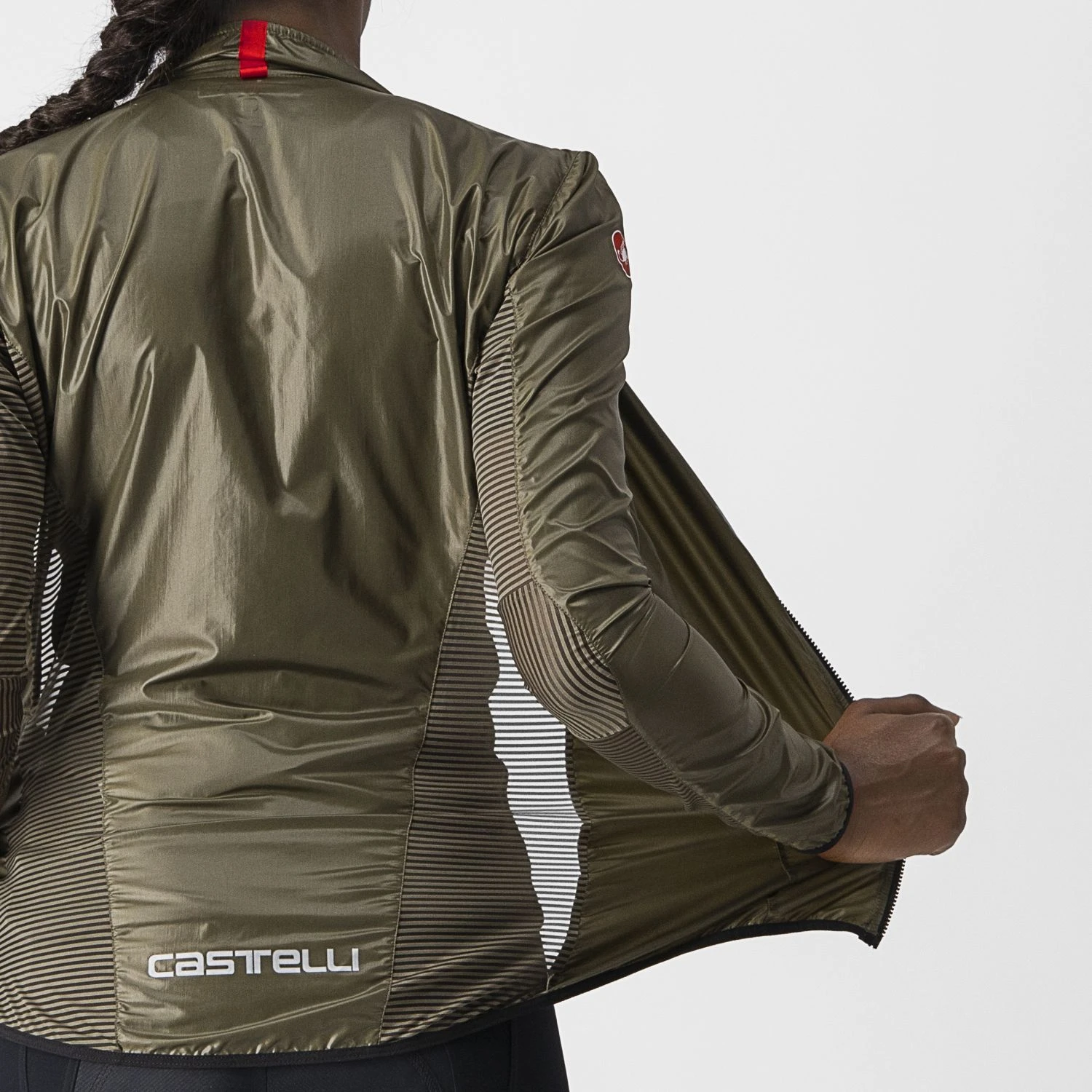 Castelli Aria Shell Fietsjack Lange Mouw Bruin Dames 5 Castelli Aria Shell Fietsjack Lange Mouw Bruin Dames - Afbeelding 3