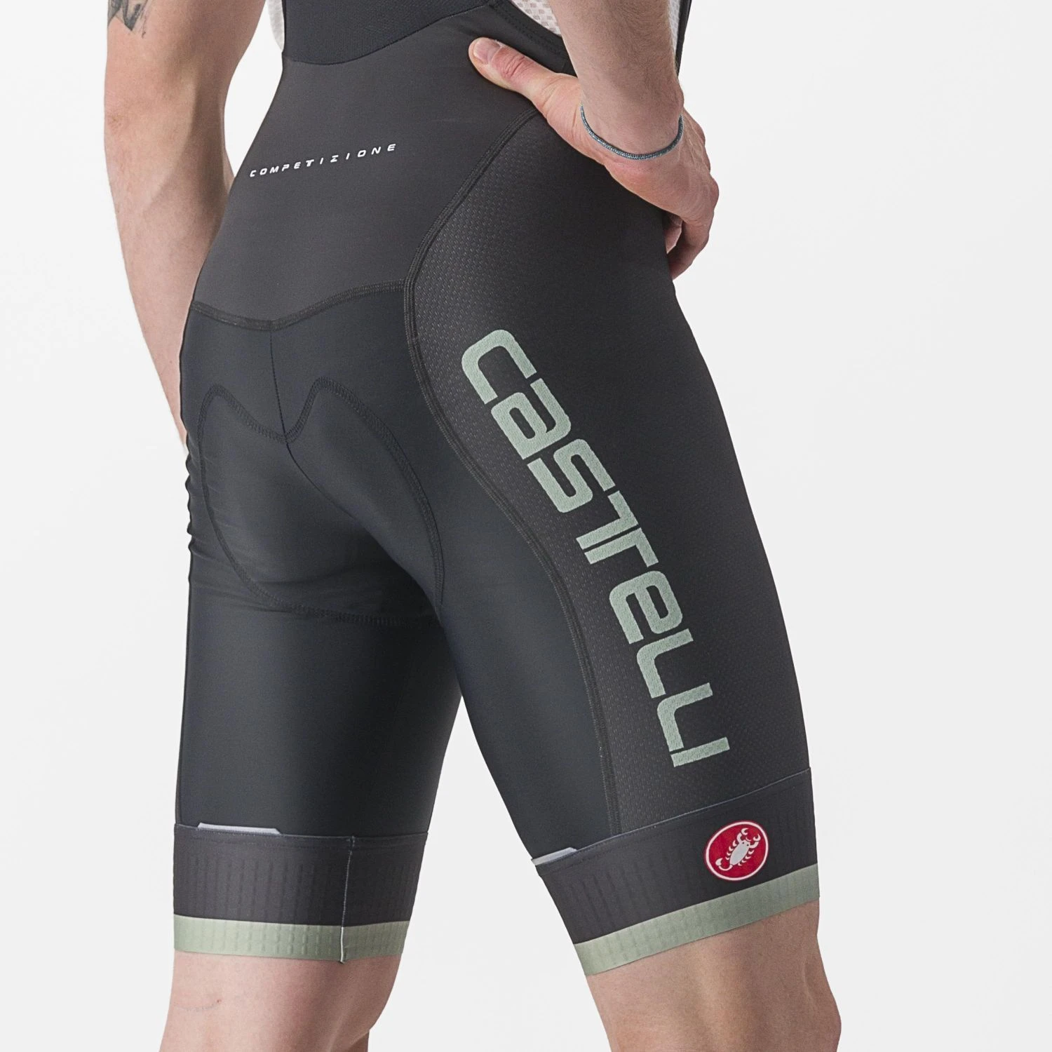 Castelli Competizione Kit Bibshort Zwart/lichtgroen Heren 5 Castelli Competizione Kit Bibshort Zwart/lichtgroen Heren - Afbeelding 3