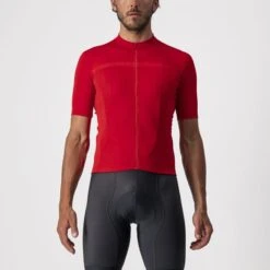 Castelli Classifica Fietsshirt Korte Mouw Rood Heren