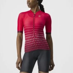 Castelli Climber's 2.0 Fietsshirt Korte Mouw Rood Dames
