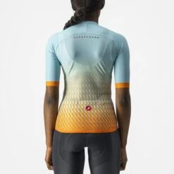 Castelli Climber's 2.0 Fietsshirt Korte Mouw Blauw/oranje Dames -Castelli castelli climbers 2 fietsshirt dames 22058 22058 472 02