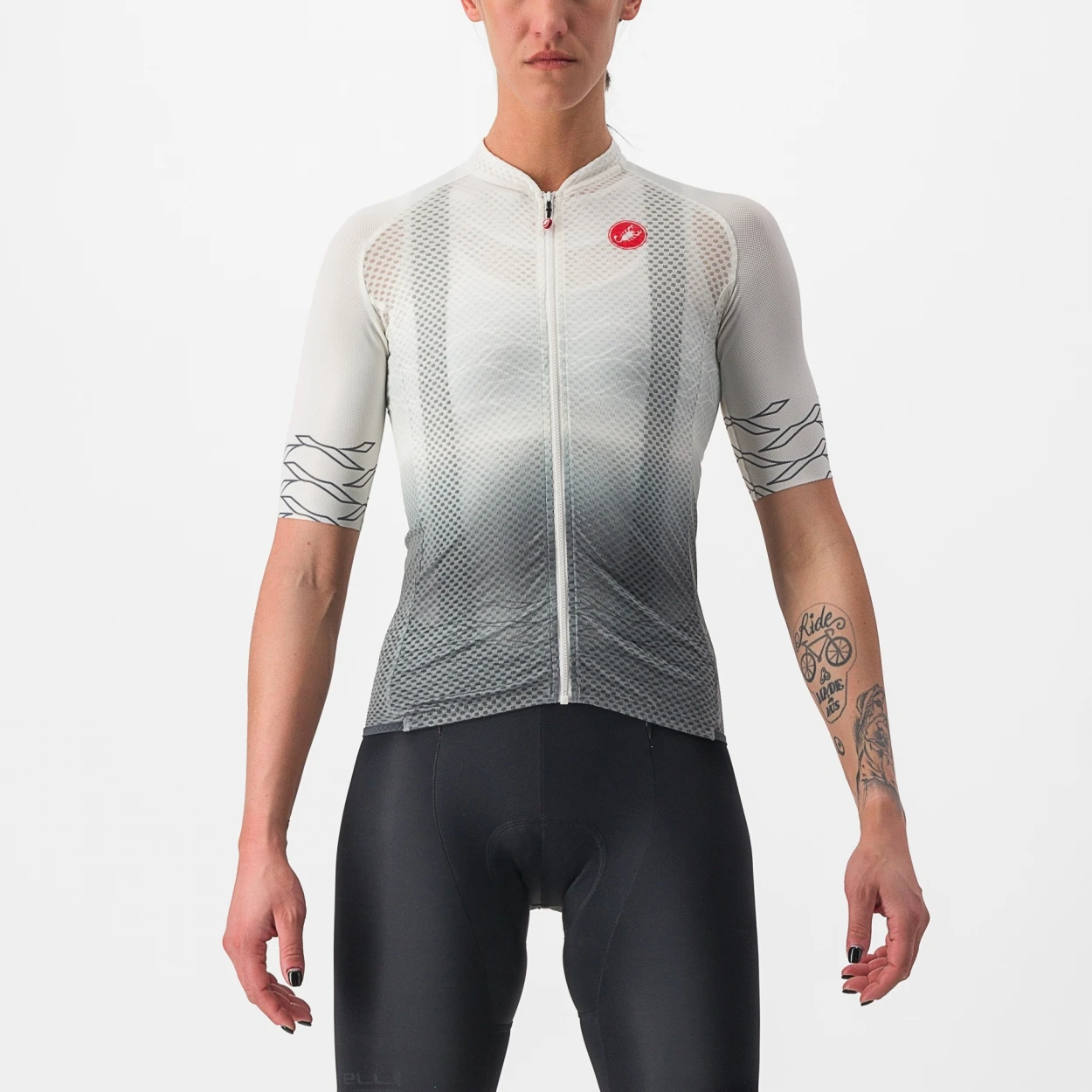 Castelli Climbers 2.0 Fietsshirt Korte Mouw Wit/zwart Dames 3 Castelli Climbers 2.0 Fietsshirt Korte Mouw Wit/zwart Dames