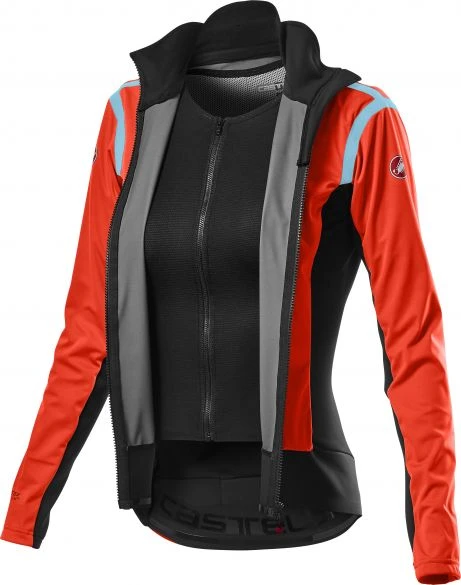 Castelli Alpha RoS 2 Light Fietsjack Rood Dames 5 Castelli Alpha RoS 2 Light Fietsjack Rood Dames - Afbeelding 3