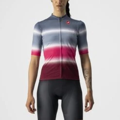 Castelli Dolce Fietsshirt Korte Mouw Blauw/rood Dames