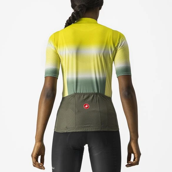 Castelli Dolce Fietsshirt Korte Mouw Geel/groen Dames 4 Castelli Dolce Fietsshirt Korte Mouw Geel/groen Dames - Afbeelding 2