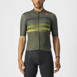 Castelli Endurance Pro Korte Mouw Fietsshirt Groen Heren