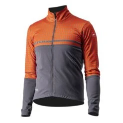 Castelli Finestre Lange Mouwen Fietsjack Vuurrood Heren