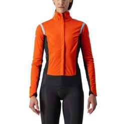 Castelli Alpha RoS 2 Fietsjack Lange Mouw Oranje Dames