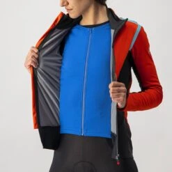 Castelli Alpha RoS 2 Fietsjack Lange Mouw Oranje Dames -Castelli castelli fietsjas dames alpha ros 2 4520553 656 03