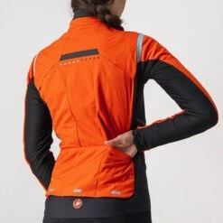 Castelli Alpha RoS 2 Fietsjack Lange Mouw Oranje Dames -Castelli castelli fietsjas dames alpha ros 2 4520553 656 05