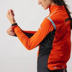 Castelli Alpha RoS 2 Fietsjack Lange Mouw Oranje Dames -Castelli castelli fietsjas dames alpha ros 2 4520553 656 06