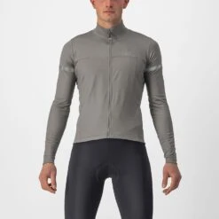 Castelli Fondo 2 Lange Mouw Fietsshirt Lichtgrijs Heren