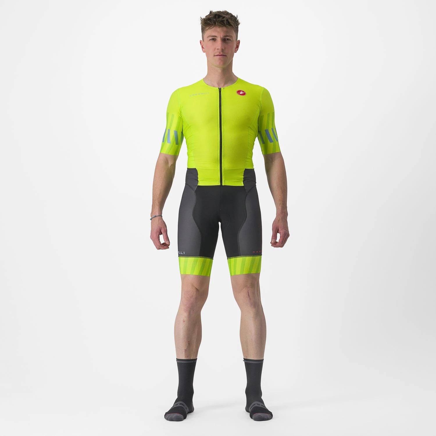 Castelli Free Sanremo 2 Trisuit Korte Mouw Groen/geel Heren 3 Castelli Free Sanremo 2 Trisuit Korte Mouw Groen/geel Heren