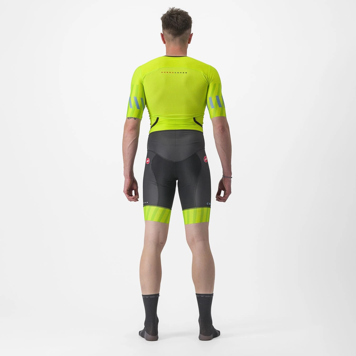 Castelli Free Sanremo 2 Trisuit Korte Mouw Groen/geel Heren 4 Castelli Free Sanremo 2 Trisuit Korte Mouw Groen/geel Heren - Afbeelding 2