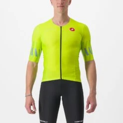 Castelli Free Speed 2 Race Tri Top Groen/geel Heren