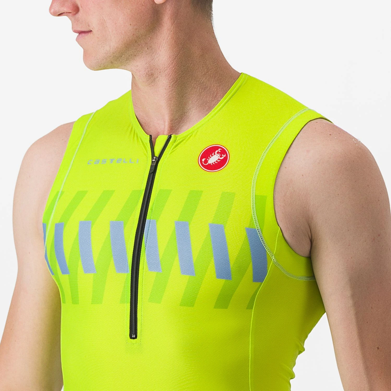 Castelli Free Tri 2 Mouwloos Top Groen/geel Heren 5 Castelli Free Tri 2 Mouwloos Top Groen/geel Heren - Afbeelding 3