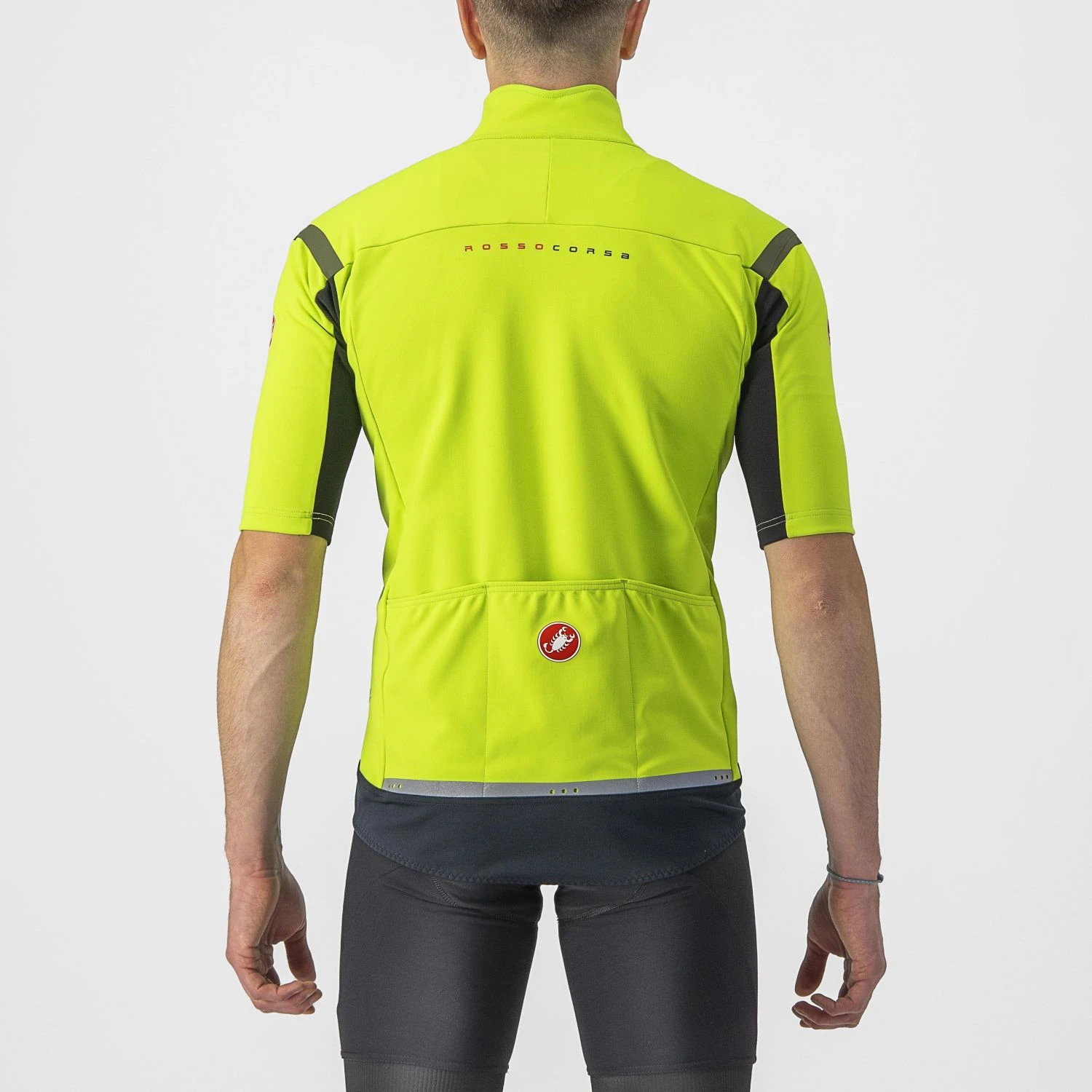 Castelli Gabba RoS 2 Korte Mouw Fietsjack Geel/groen Heren 4 Castelli Gabba RoS 2 Korte Mouw Fietsjack Geel/groen Heren - Afbeelding 2