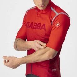 Castelli Gabba RoS Special Edition Korte Mouw Fietsshirt Rood Heren -Castelli castelli gabba ros special edition heren rood 22088 023 03