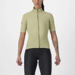 Castelli Perfetto RoS 2 Wind Fietsshirt Korte Mouw Groen Dames