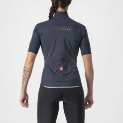 Castelli Perfetto RoS 2 Wind Fietsshirt Korte Mouw Blauw Dames -Castelli castelli gabba ros wind 2 4522545 414 02