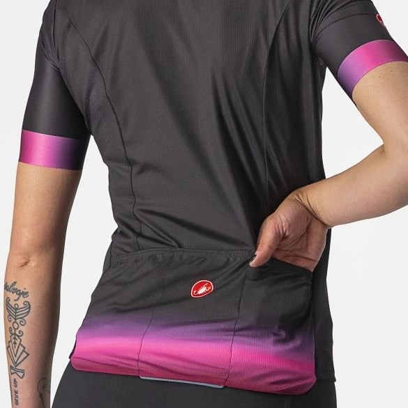 Castelli Gradient Fietsshirt Korte Mouw Zwart Dames 5 Castelli Gradient Fietsshirt Korte Mouw Zwart Dames - Afbeelding 3