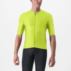 Castelli Aero Race 6.0 Korte Mouw Fietsshirt Groen/geel Heren