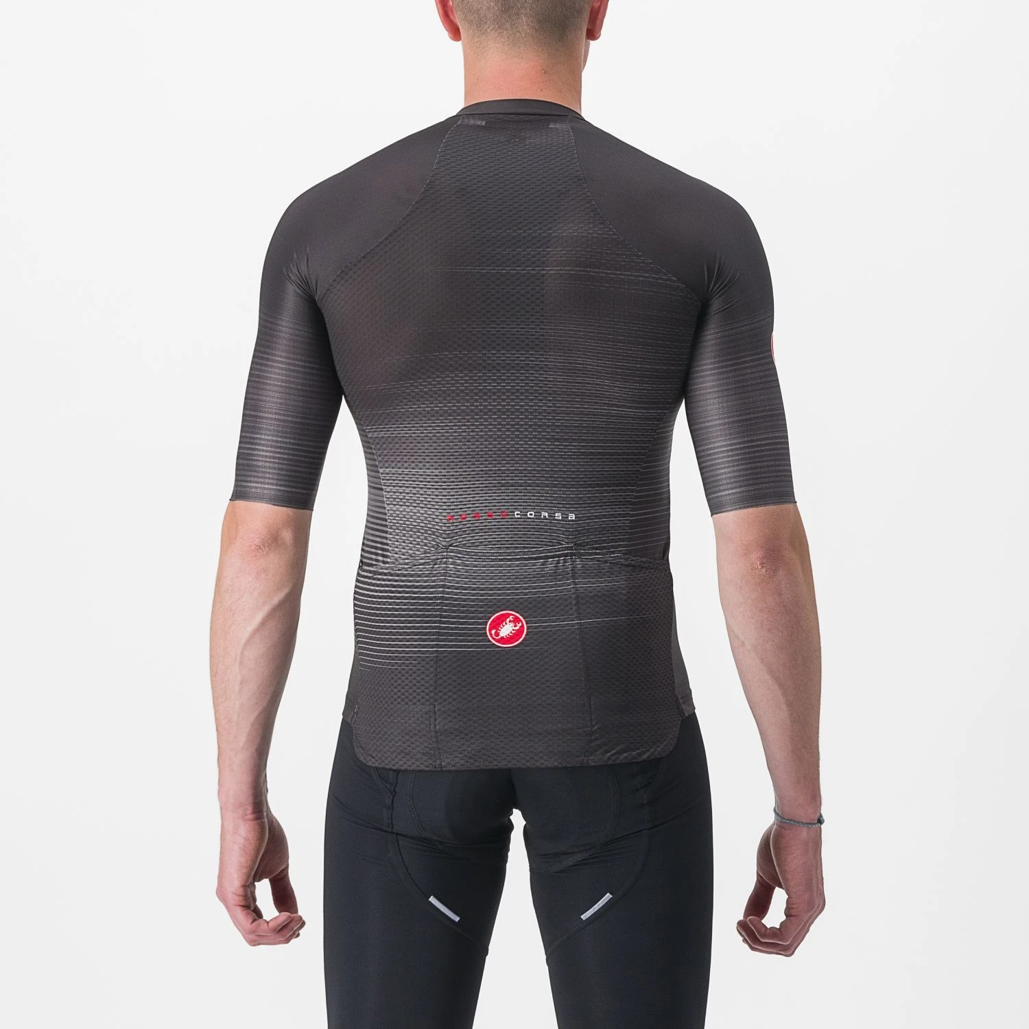 Castelli Aero Race 6.0 Korte Mouw Fietsshirt Licht Zwart Heren 4 Castelli Aero Race 6.0 Korte Mouw Fietsshirt Licht Zwart Heren - Afbeelding 2