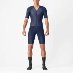 Castelli Sanremo RC Speedsuit Korte Mouw Blauw Heren